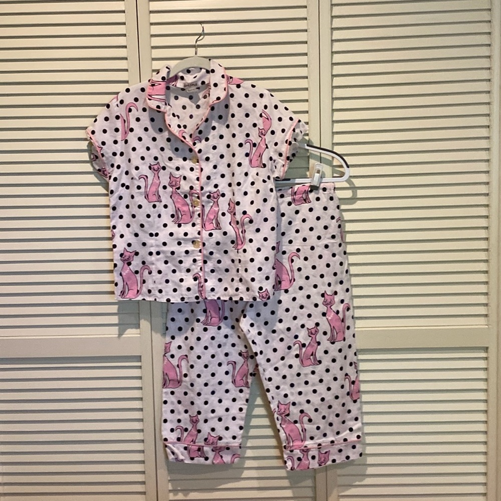 Bedhead Cotton short sleeve cropped pajama set. Size Medium.